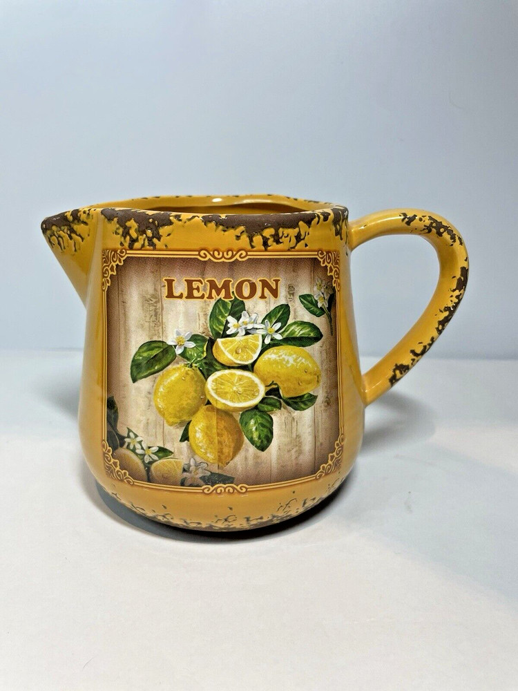 Rustic Lemonade Pitcher & Creamer Gerson Int FOR DECOR ONLY