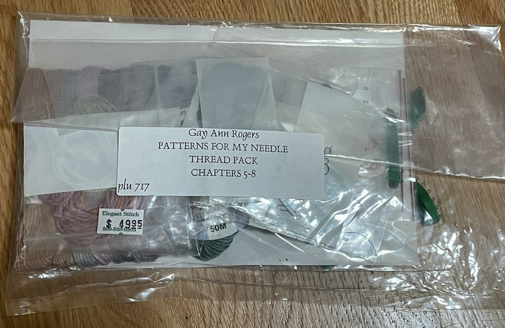 Gay Ann Rogers Patterns for my Needle needlepoint pattern with some threads