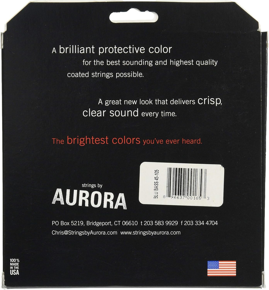 Aurora Bass Strings 4 Gauge Blue