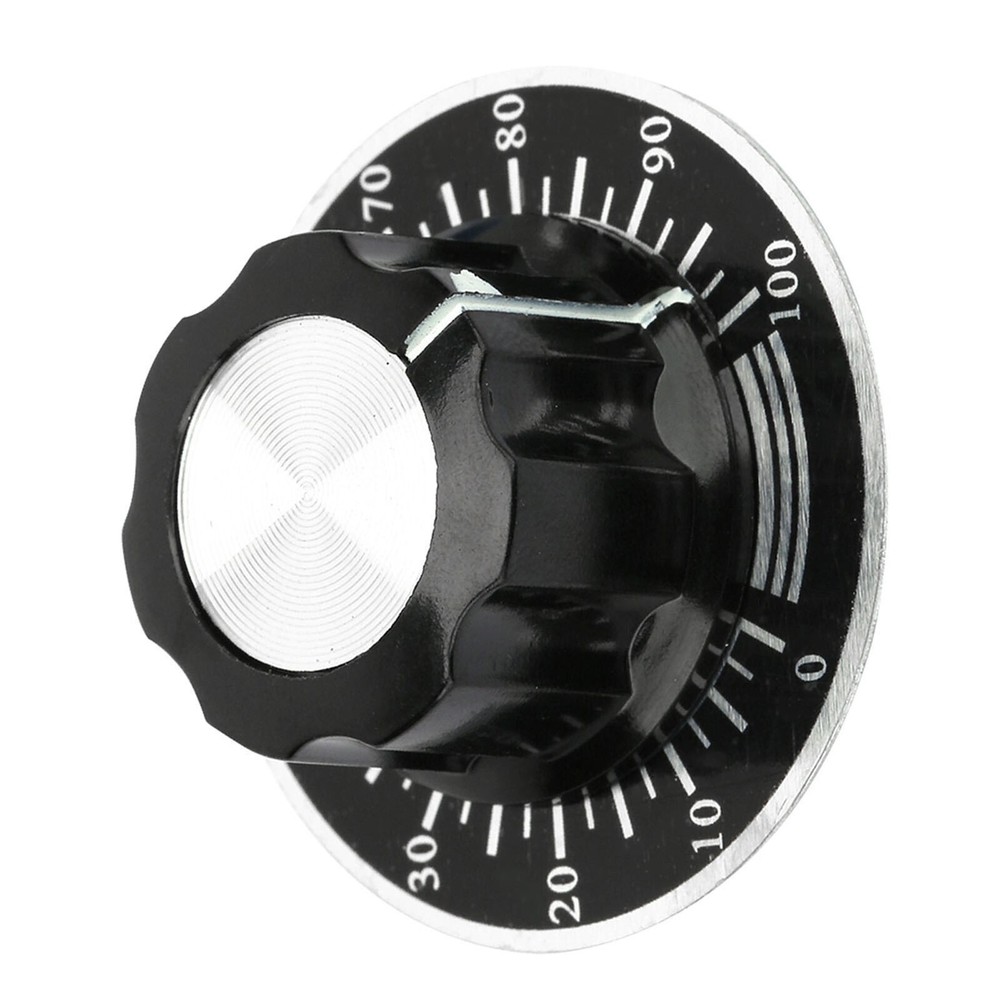MF A03 Potentiometer Knurled Knobs Volume Control Cap Digital Dial Scale Plate