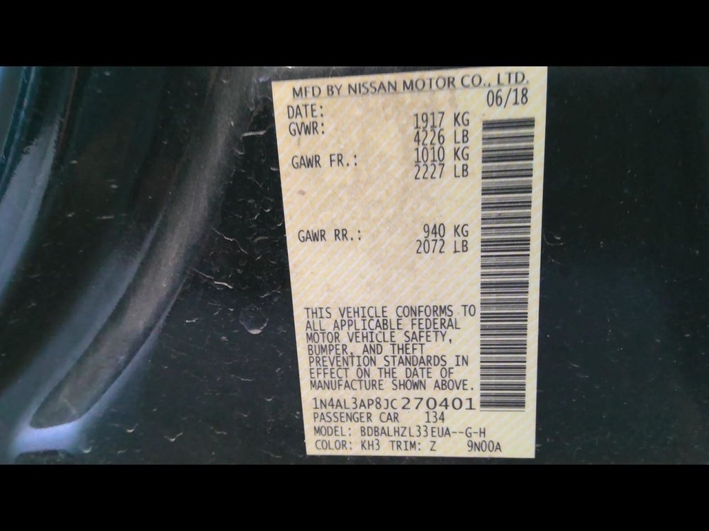 ALTIMA 2018 Transmission Shift 694751
