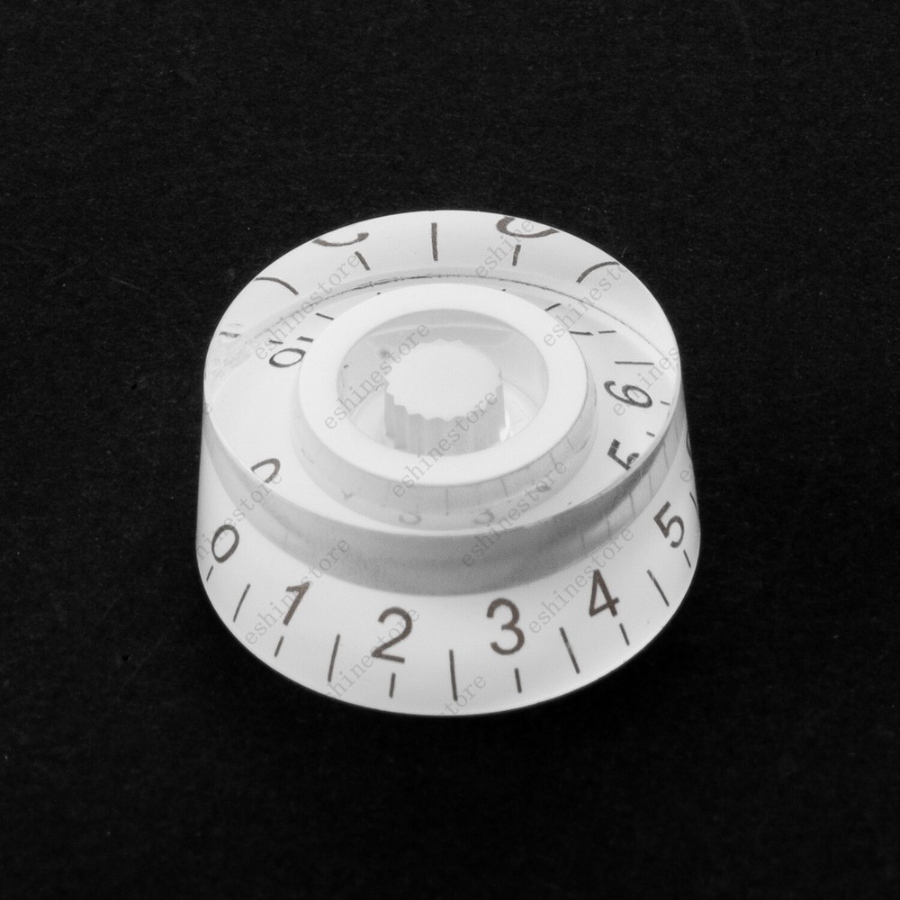 4 Pcs White/Gold Electirc Guitar Control Knobs Speed Knobs For Les Paul SG