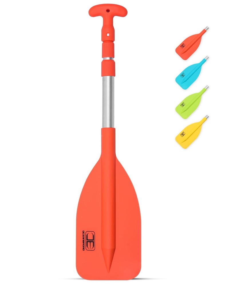 OCEANBROAD Telescoping Emergency Paddle 21''-42''(1-pack), Orange