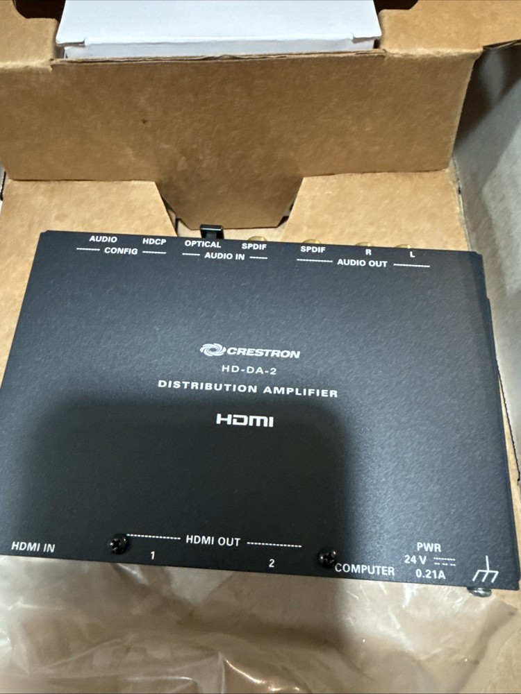 Crestron HD-DA2-4KZ-E HDMI 1:2 Distribution Amplifier 4K60 HDR