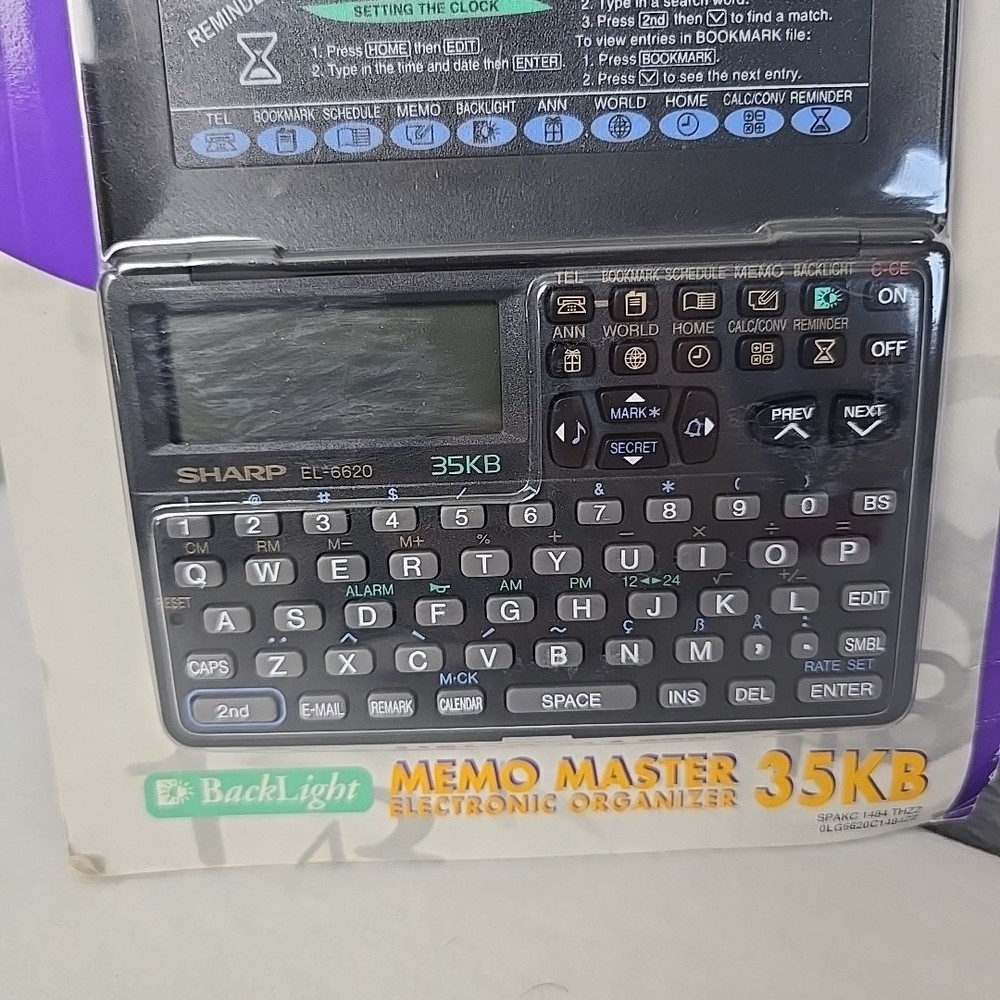 Sharp EL-6620B Vintage Electronic Organizer NIB
