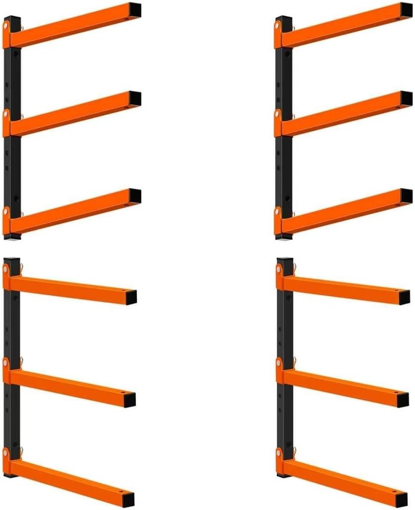 Scratch Resistant Heavy Duty Lumber Storage Rack, 330 lbs Capacity, 4 Pack