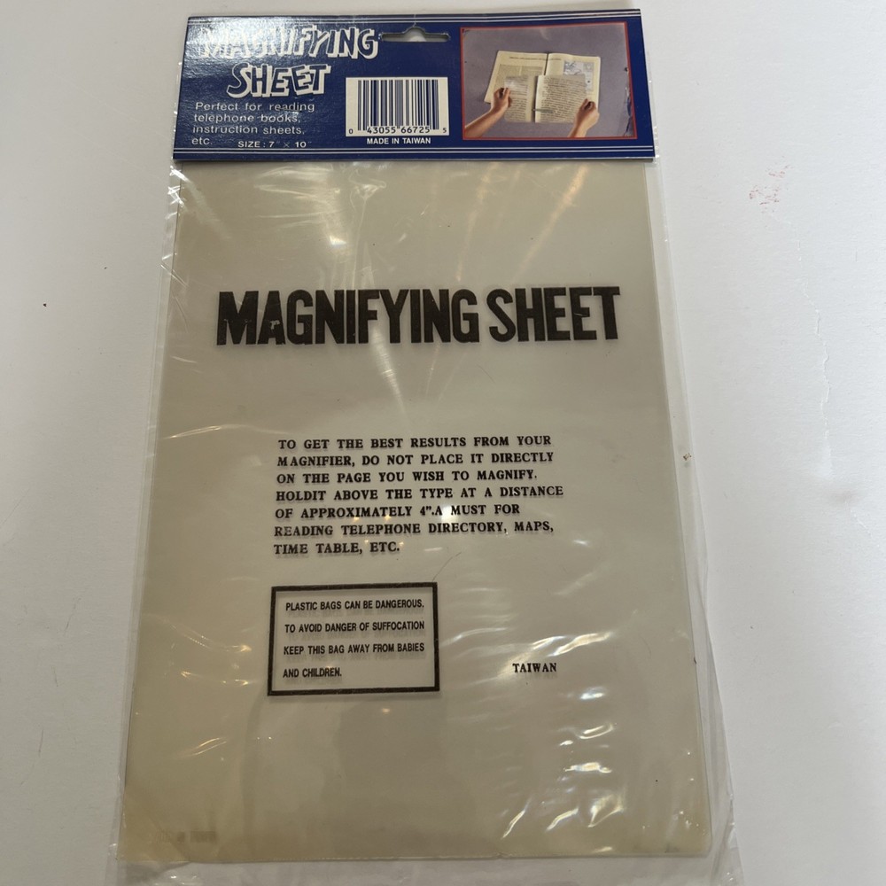 Magnifying Sheet size 7 x 10 New In Package