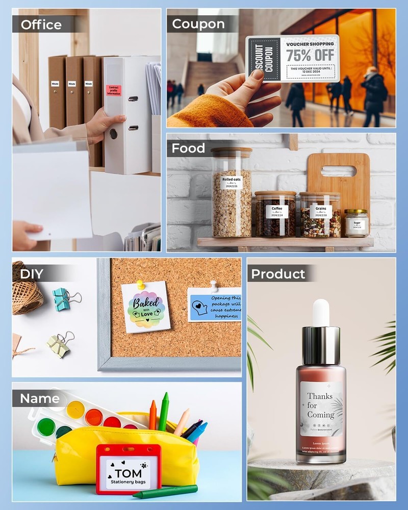 Phomemo M220 Label Maker Portable Printer Thermal Printer Support 20-80mm Label