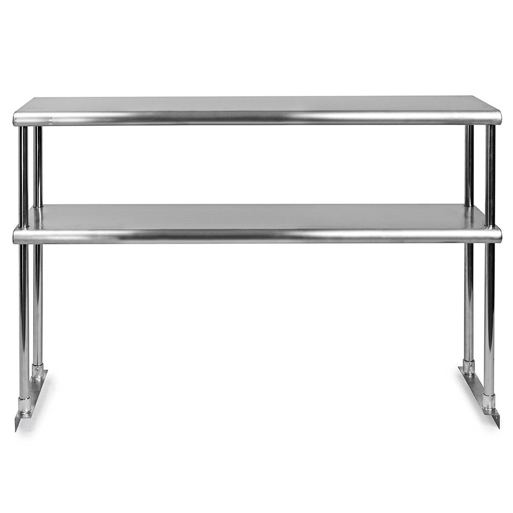 Stainless Steel Adjustable Double Overshelf for Work Table 14" x 72"