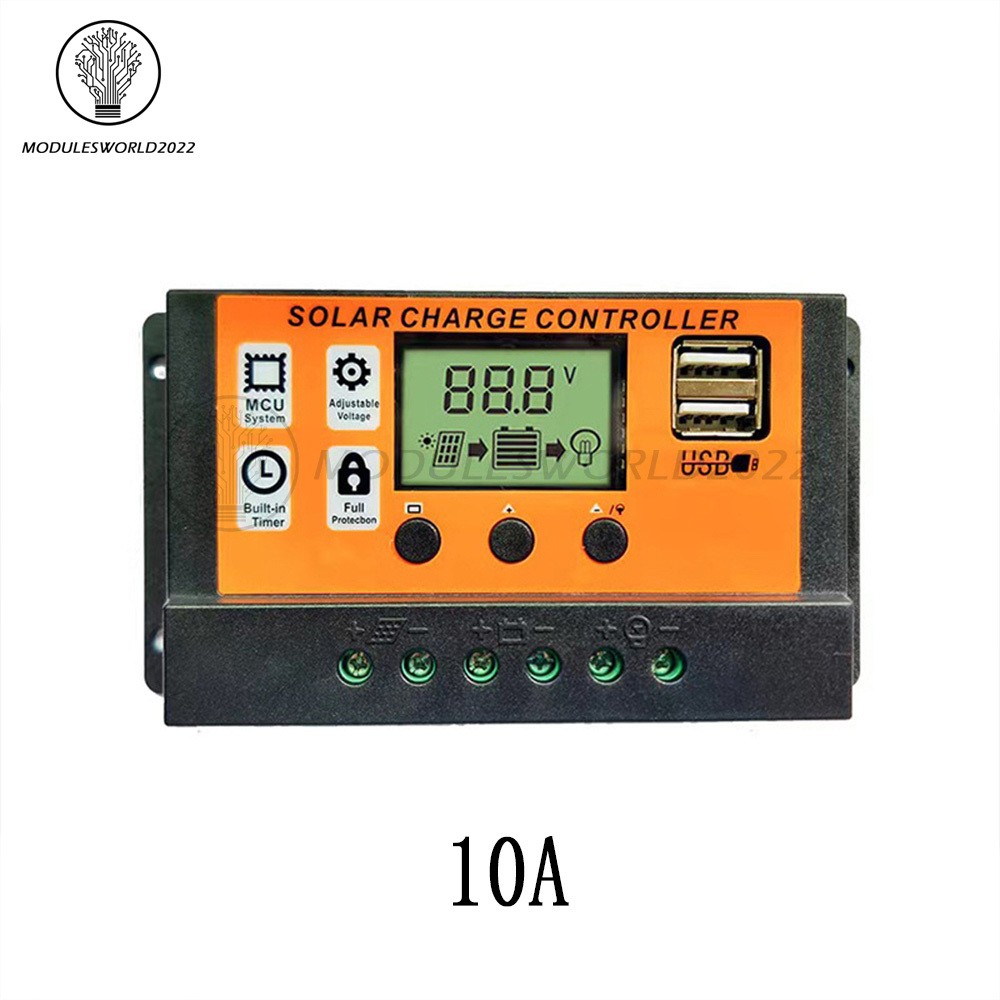 10-100A MPPT Solar Panel Regulator Charge Controller 12V/24V Auto Focus Tracking