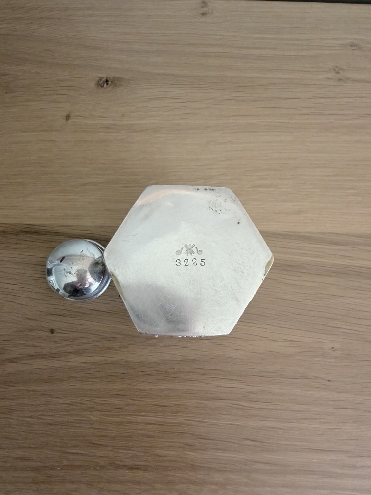 VINTAGE WEBSTER SILVERPLATED SIX SIDED TEA CADDY #3225-(1)