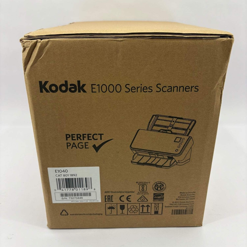 New Kodak E1000 Series Scanner Document Scanner E1040