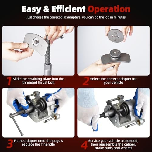 Disc Brake Caliper Compressor Wind Back Tool 24pc Professional Caliper Tool