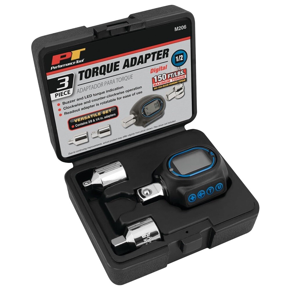 Performance Tool M206 Digital Torque Adapter (1/2'' Drive & includes adapters...