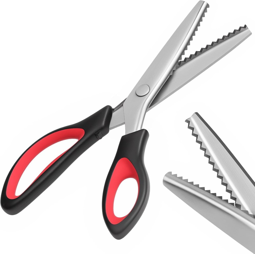 Pinking Shears, 9” Zig Zag Scissors for Fabric，Profal Handheld