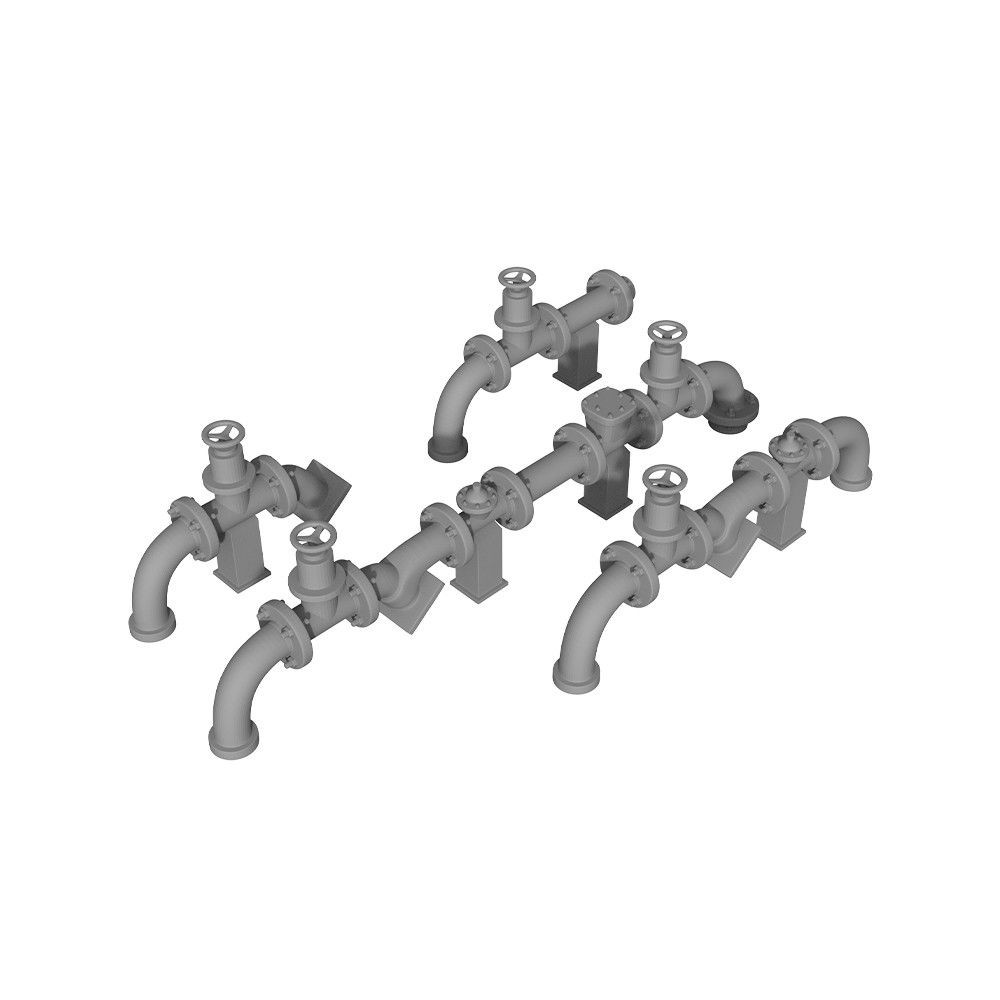 Road Accessory Props Display Pipe and Valves Assembly