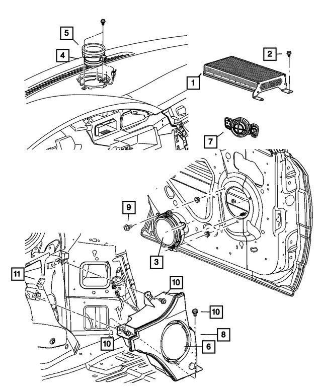 Genuine Mopar Speaker Instrument Panel 5081671aa
