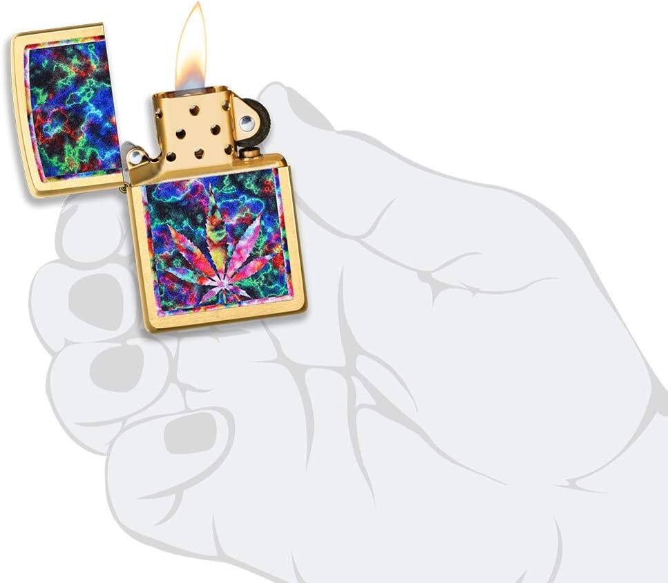 Zippo Psychedelic Brushed Brass 49398