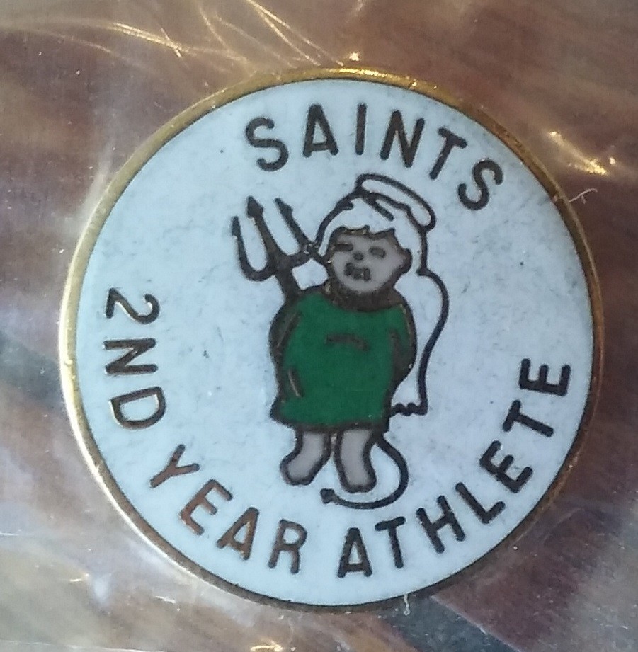 Saints 2nd Year Athlete pin badge