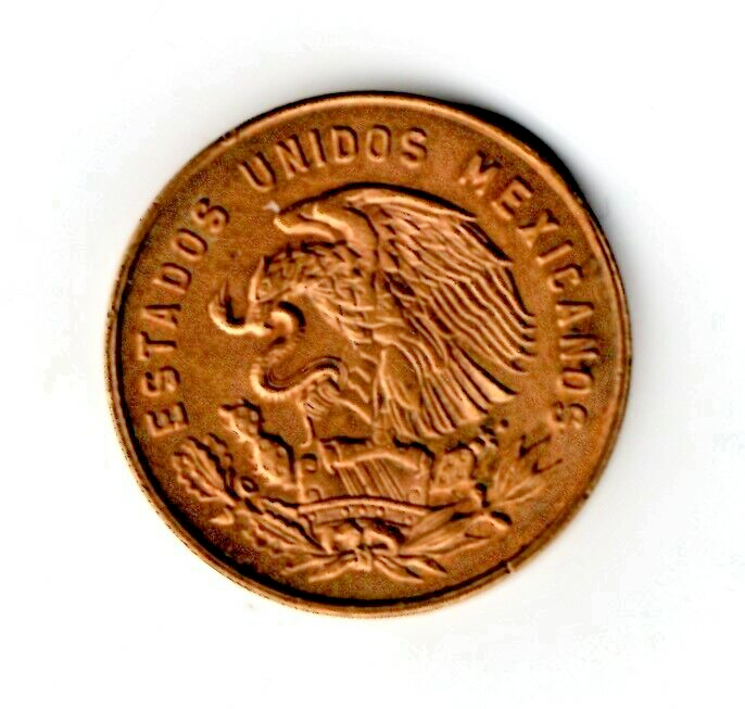 1968 Mexico Five Centavos Coin