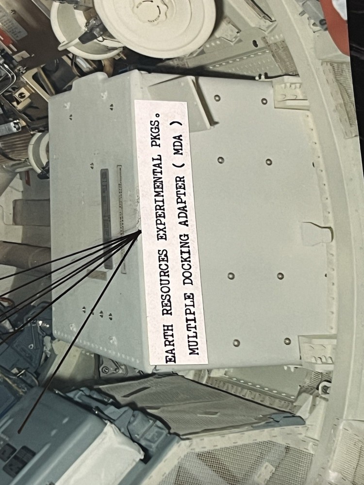2 NASA Vintage Skylab Construction Bendix Console Kodak Photo Original