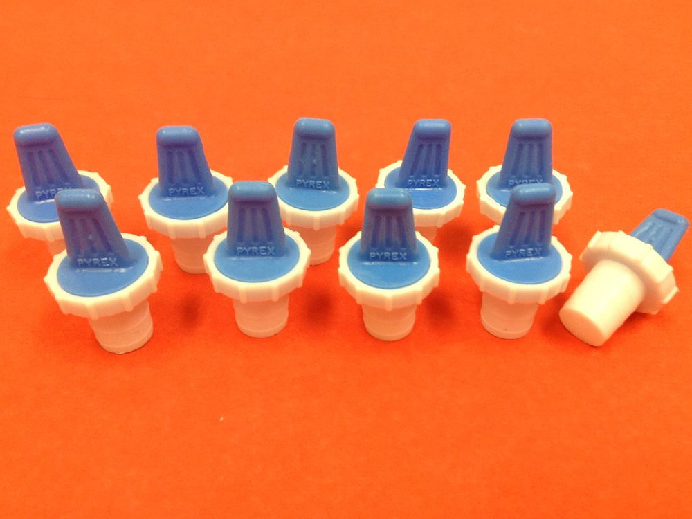 Pyrex - Plastic Size #13, Stoppers - Lot of Ten (10) - UNUSED