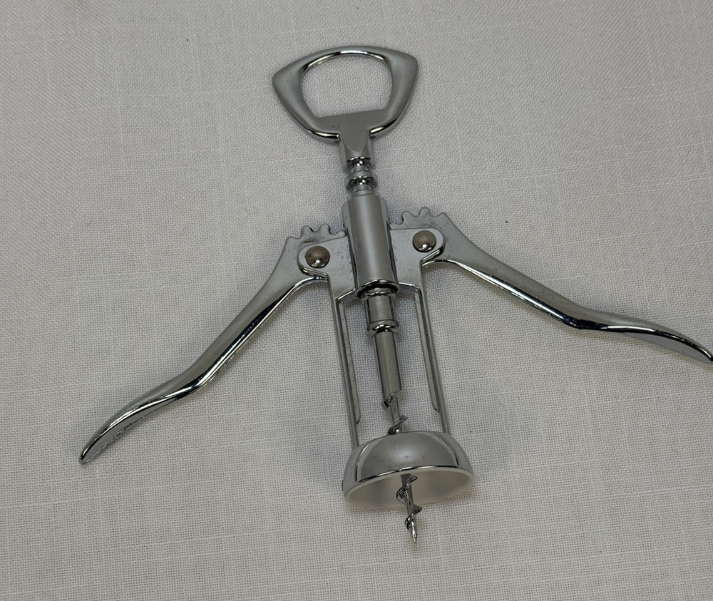 Wing Style Corkscrew Wine Bottle Opener Chrome Finish