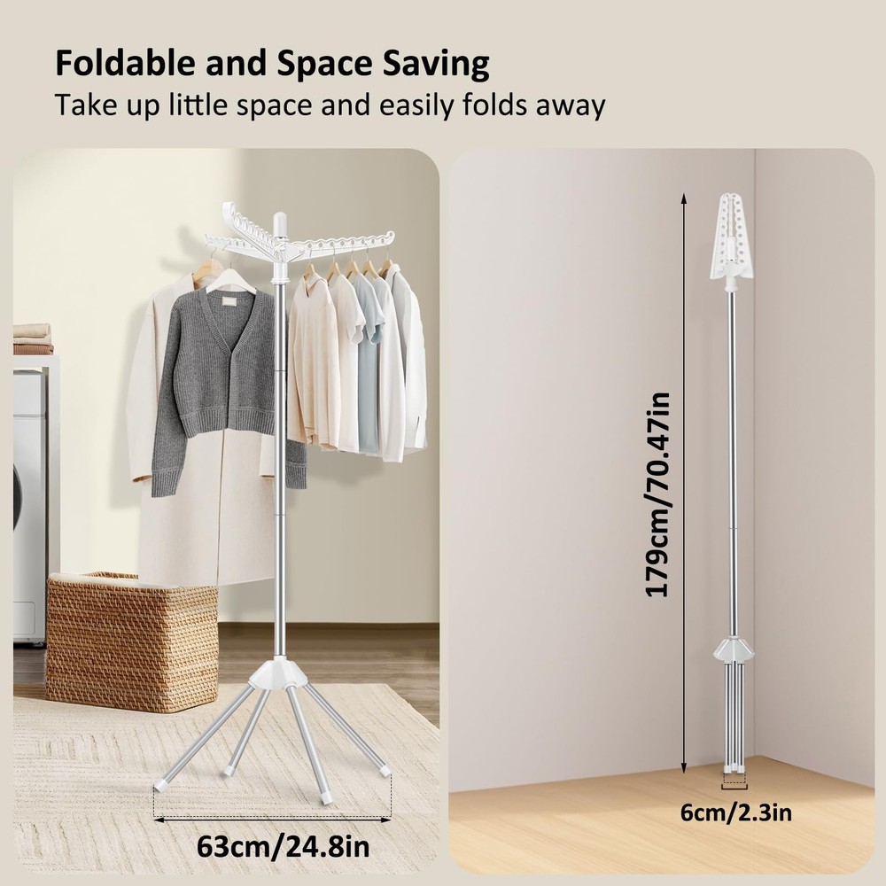 Clothes Drying Rack, Foldable Drying Rack Clothing, Laundry Drying Rack, 59-I...