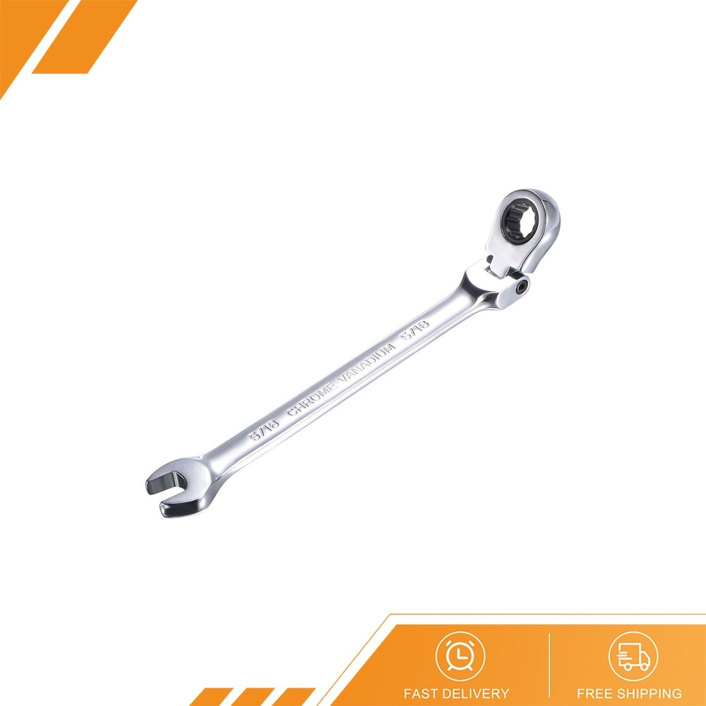 5/16" Flex-Head Ratcheting Combination  - SAE 72 Teeth 12 Point Box Ended