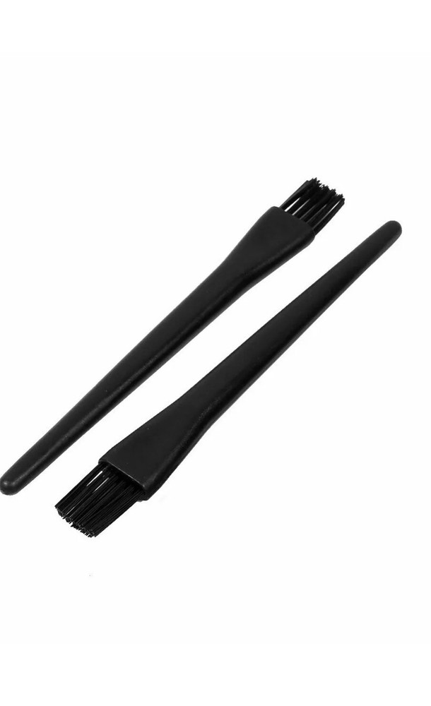 5 Pcs Black Plastic Straight Handle Computer PC Vents Anti Static ESD Dust Brush