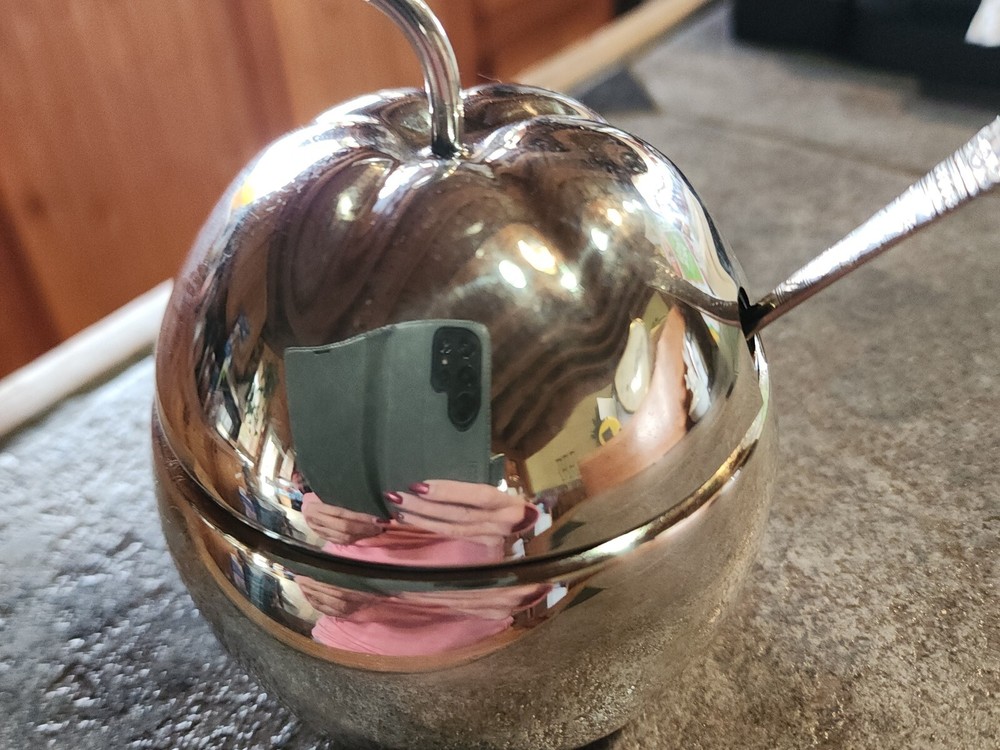 Vintage Apple Jam Jar with Spoon