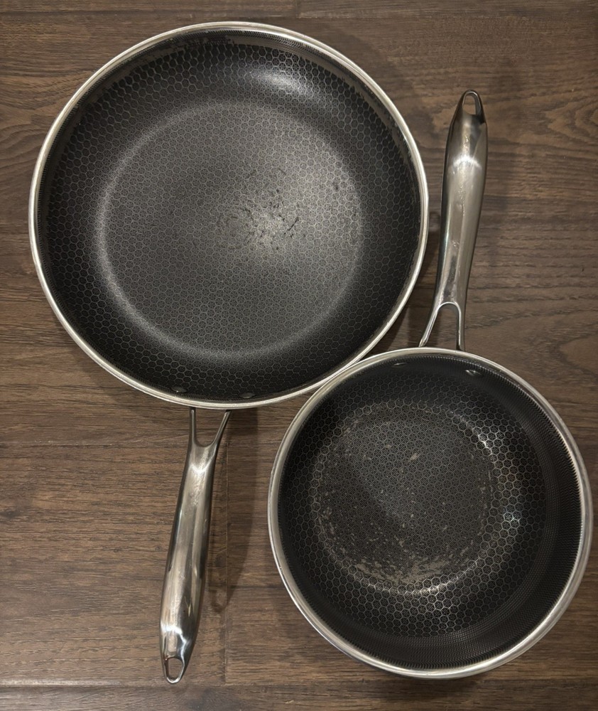 Hexclad 2 Pcs Cookware 12” Frying Pan & 8” Pot