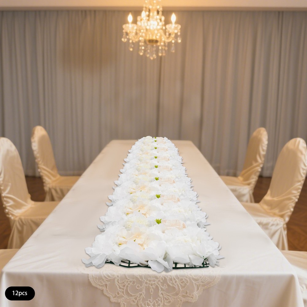 12PCS Silk Artificial Flower Wall Panels for Elegant Backdrops
