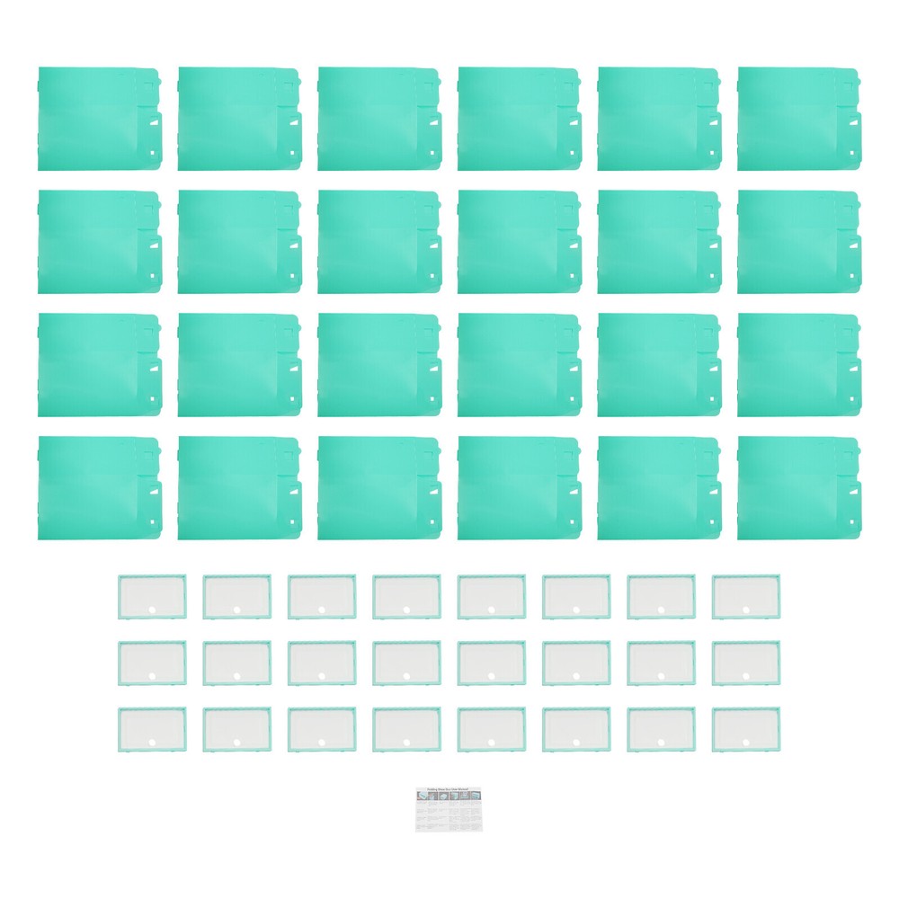 24Pack Foldable Shoe Box Storage Stackable Plastic Sneaker Case Organizer W/Lids