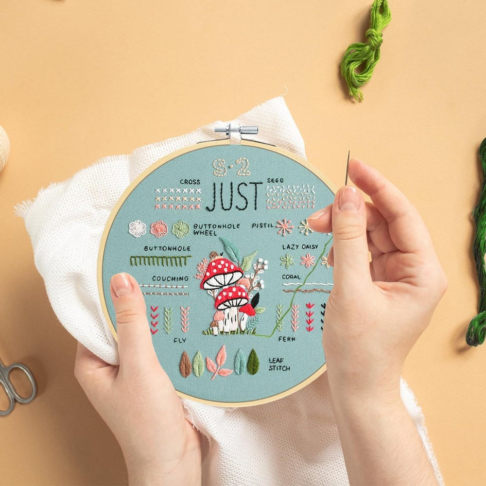 KintKita 3 Sets Embroidery Kit for Beginners to Learn 36 Basic Beginner