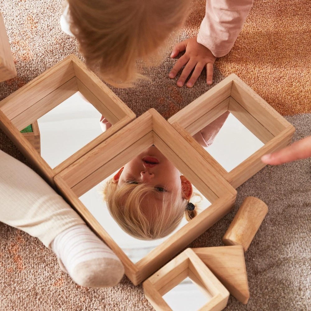 Kaplan Early Learning Nesting Pyramid Mirror Set - 6 Pieces