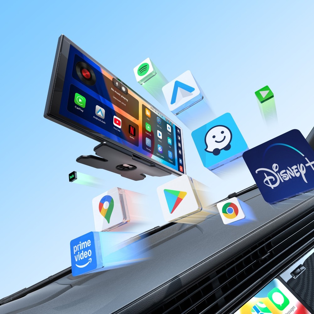 11.4" Ottoscreen AI-Assistant Car Touch Screen Wireless CarPlay+Android Youtube