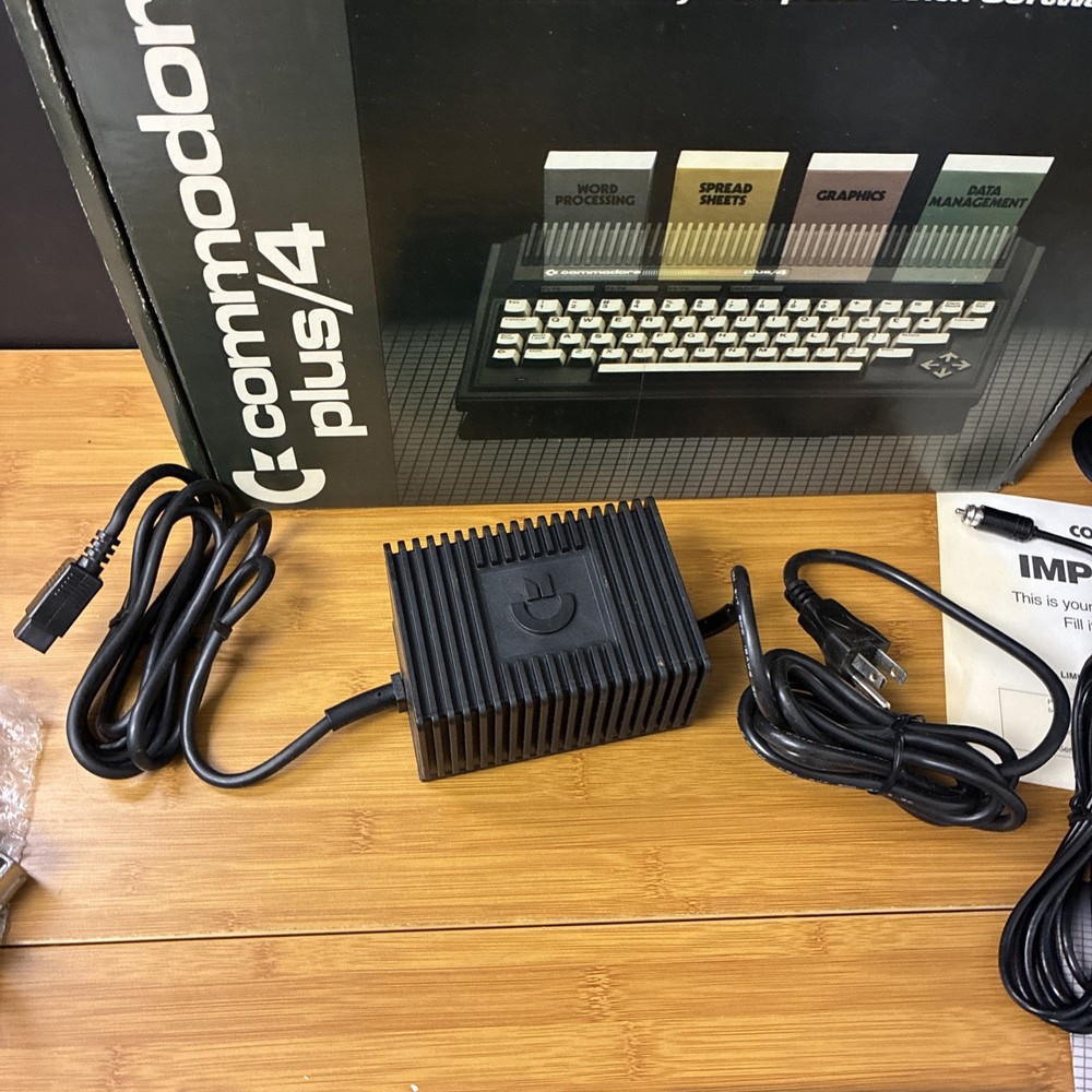 Commodore Plus/4 Vintage Home Computer with Box, Accessories, Manuals Untested