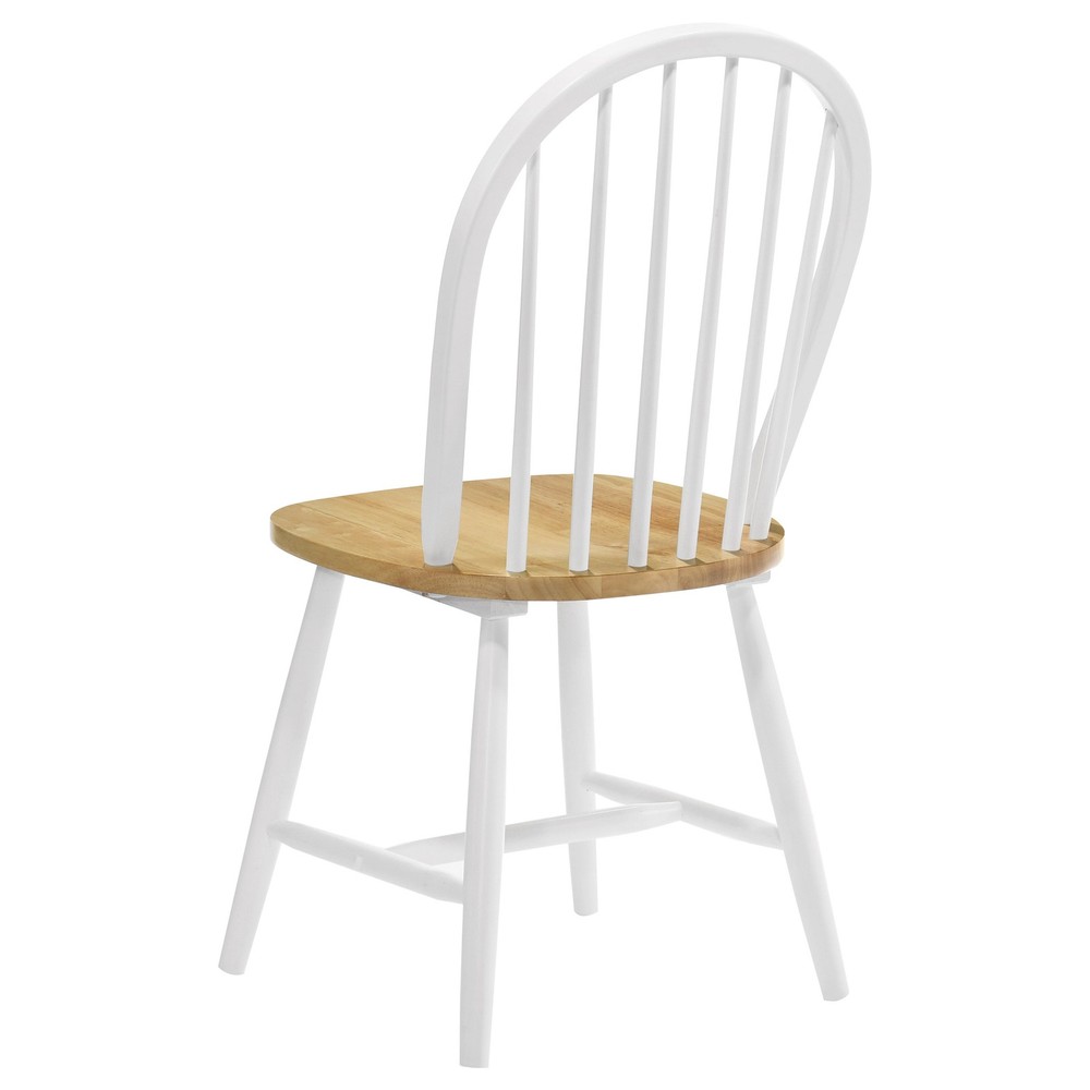 Greer Natural Brown and White 5-piece Dining Set