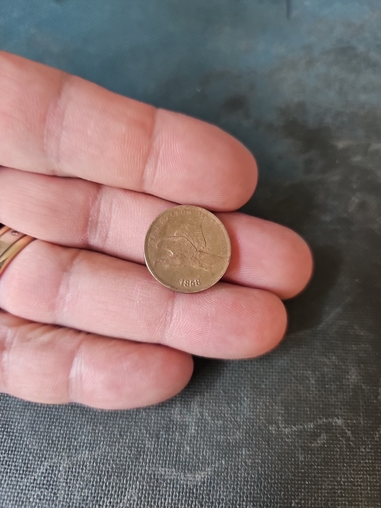 1858 Flying Eagle Cent - Rich Front & Back, XF Details