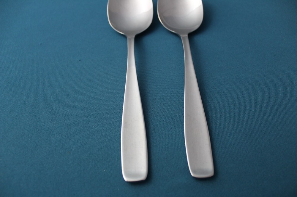 WMF LINE Serving (2pc Set) Tablespoons Stainless Germany 7 5/8"