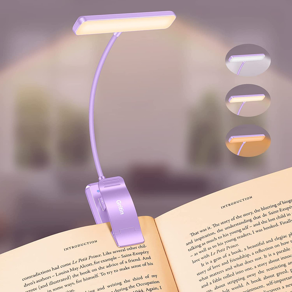 19 LED Rechargeable Book Light for Reading in Bed with Memory Function- Eye Cari