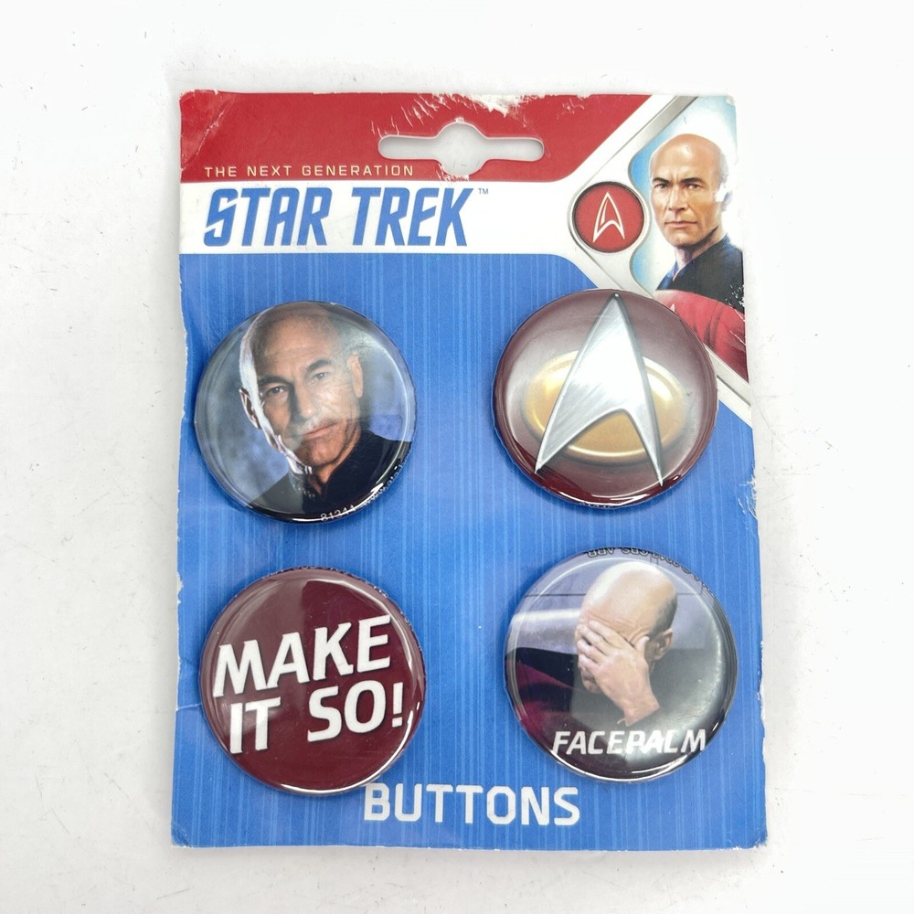 Star Trek - Starfleet Command Captain Pack 4 x 1.75" pin-back buttons