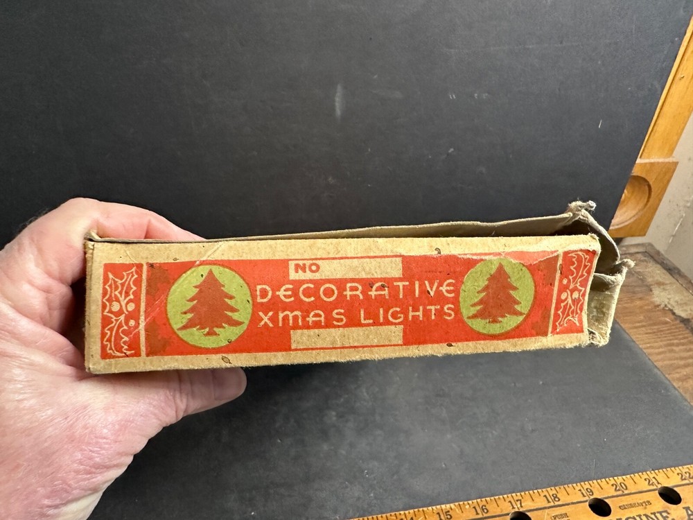 Vintage Christmas Tree Light String, Working, 7 Bulb, Original Box, Lot 4, As Is