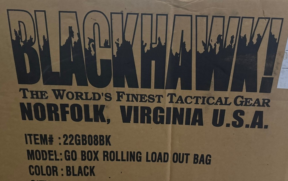 BLACKHAWK! Go Box Rolling Load Out Bag Black "NEW"