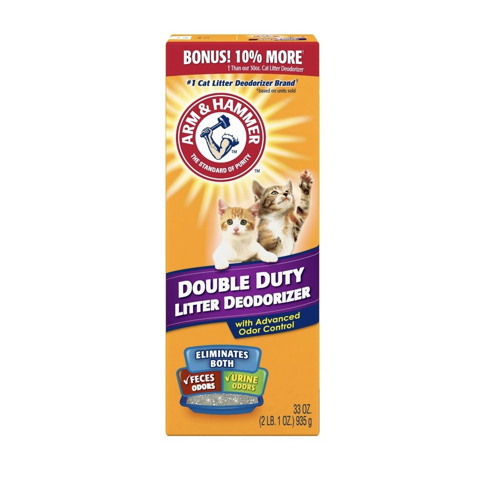 (2 pack) Arm & Hammer Cat Litter Deodorizer Double Duty 33oz. Eliminates Odor