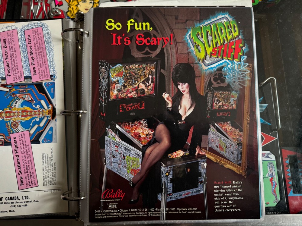Bally Pinball Machine Flyer SCARED STIFF Ad Promo Insert Poster EM