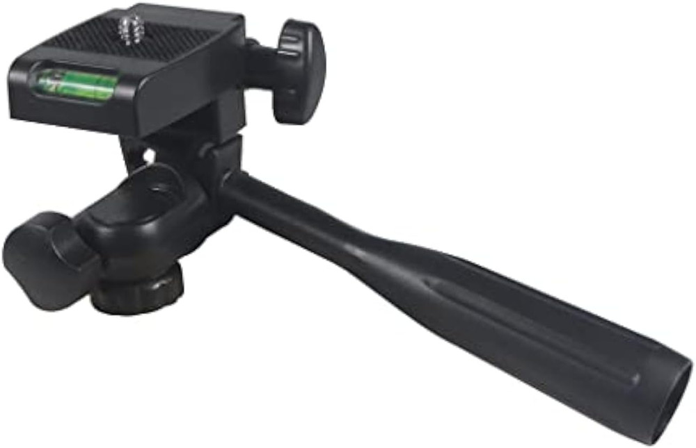 Three-Way Head Handle 1/4 Screw Level Rotating Bracket for Tripod SLR Photograph