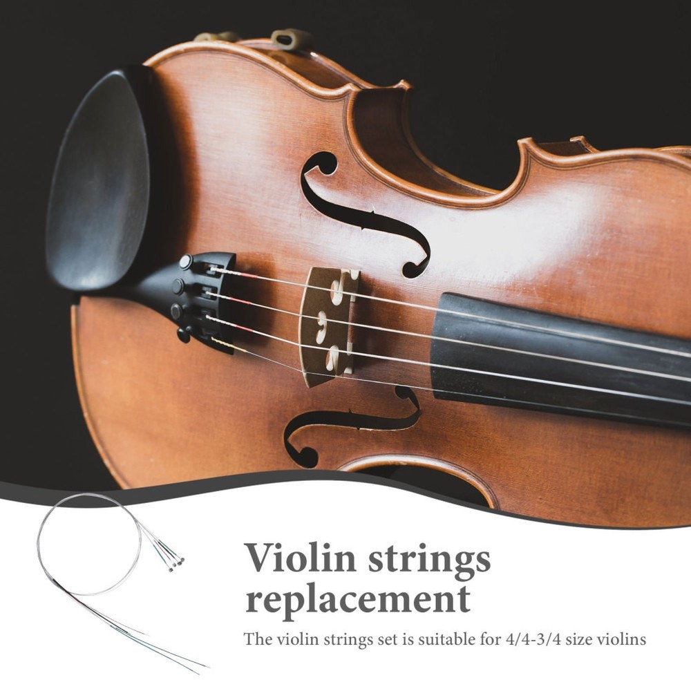 4 Pcs Replacement Strings Violin Fine Tuner Part Accessories Kit