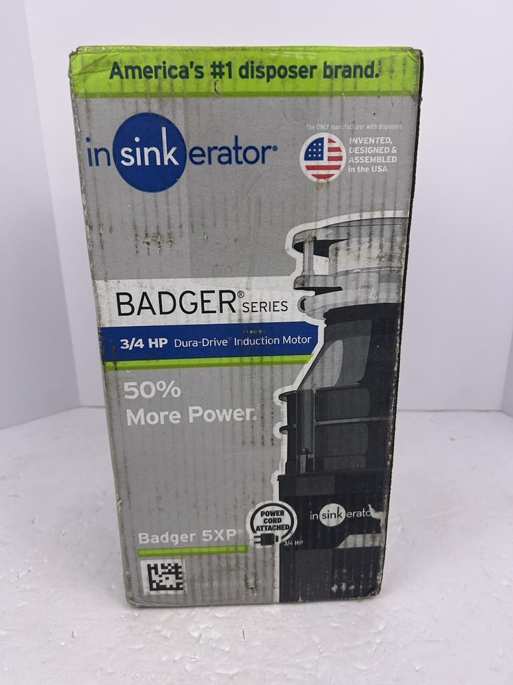 InSinkErator Badger 5XP 3/4 HP Continuous Feed Garbage Disposal With Cord